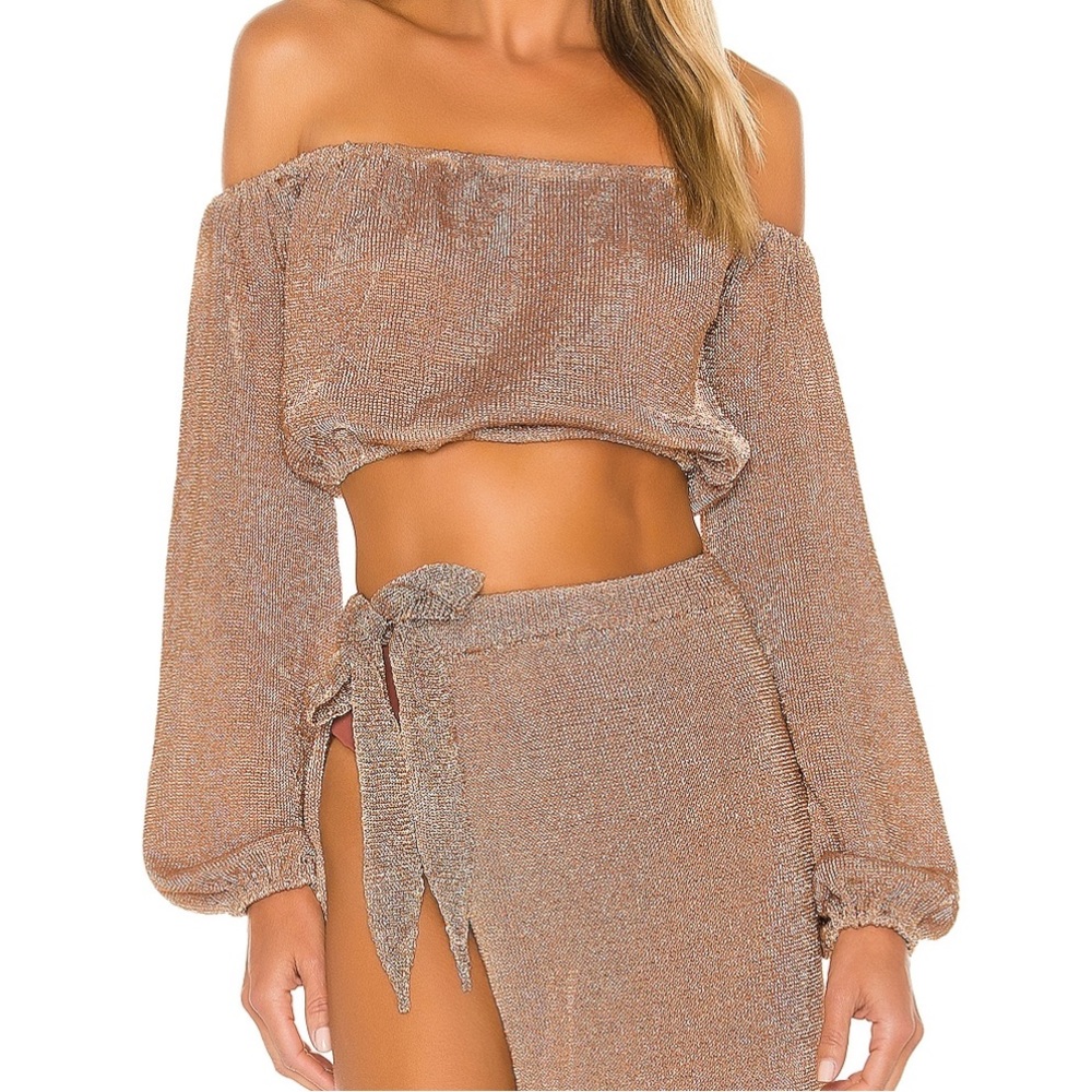 EUC: Lovers + Friends Nayelli Top in Gold XS